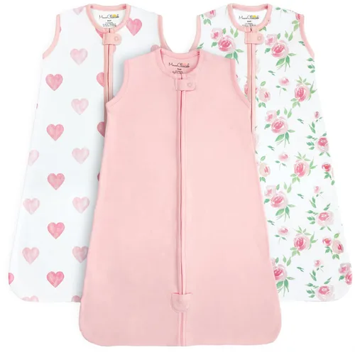 Vista 23 de Mama Cheetah Saco de dormir para bebé de 0.5 TOG, Manta Vestible de Algodón Orgánico para Bebé con Cremallera Bidireccional, Saco de Dormir