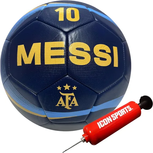 Icon Sports Balón de fútbol de la Asociación Argentina de Fútbol con licencia Messi-Navy