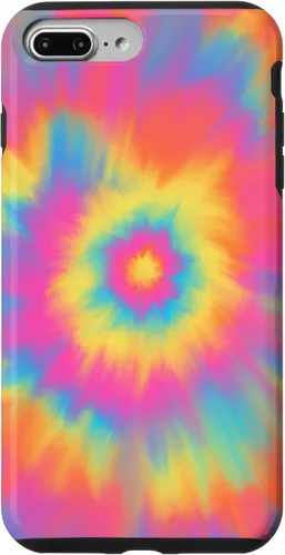 Vista 19 de Funda de diseño abstracto de remolino de arco iris colorido Tie Dye para iPhone 16