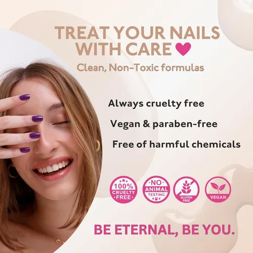Vista 7 de Eternal Juego de 4 esmaltes de uñas: larga duración, secado rápido y libre de crueldad. Fabricado en Estados Unidos - 0.46 onzas líquidas cada una