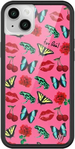 Vista 10 de Fundas Wildflower - Compatibles con Apple iPhone 13/14 Protector de goma negro, Certificado de prueba de caída de 4 pies, propiedad de mujeres