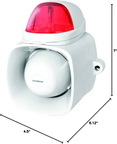 Vista 6 de Seco-Larm SH-816S-SQ/R Enforcer Sirena/estroboscópica con entrada de audio, rojo