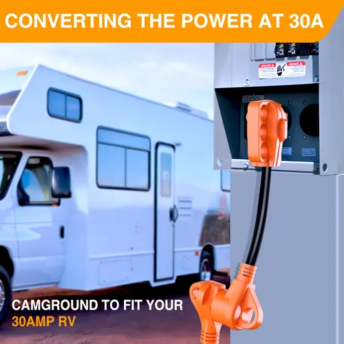 Vista 4 de Nilight Adaptador de corriente para autocaravana, enchufe macho a hembra, cable eléctrico resistente STW, cables impermeables para caravana