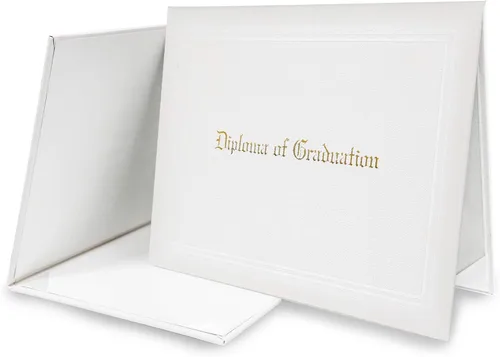 Vista 13 de GraduationMall Cubierta impresa para diploma para certificado 8.5 x 11 pulgadas, color negro, paquete de 1