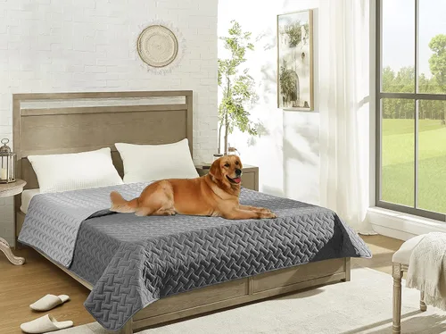 Vista 7 de gogobunny Manta impermeable 100 % de doble cara para perro, funda de cama suave para mascotas, reversible, protege muebles, sofá, auto