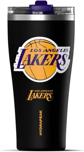 Vista 13 de Hydrapeak Vaso de acero inoxidable con licencia oficial de la NBA Atlanta Hawks Roamer de 25 onzas, vasos aislados, botella de agua con popote