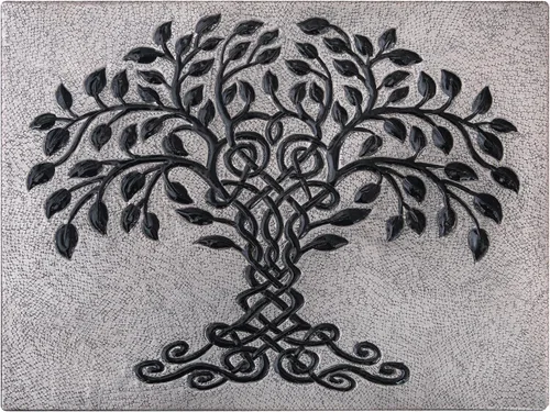 Vista 10 de Protector contra salpicaduras de cocina, protector contra salpicaduras de cocina del árbol de la vida celta, panel de cobre personalizable, azulejos