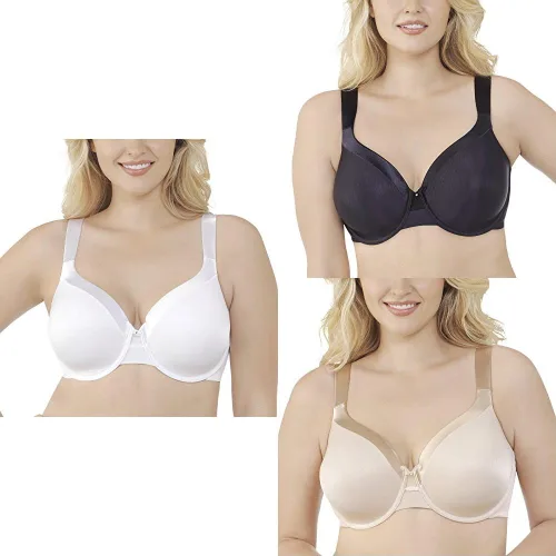 Vista 18 de Vanity Fair – Brasier para mujer, iluminación, soporte completo, talla grande, con zonas de apoyo Negro medianoche