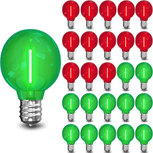 Vista 11 de Paquete de 6 Bombillas LED de Repuesto C26, Bombillas de Luz de Punta de Torpedo Transparente de 3V, Bombillas de Luz E12 Candelabro de Vidrio
