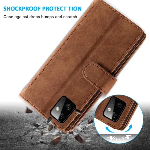 Vista 5 de Furiet Funda tipo cartera para Motorola Moto G Power 5G 2023, estilo retro, mate, 9 ranuras para tarjetas, funda de bolsillo con cremallera, cierre