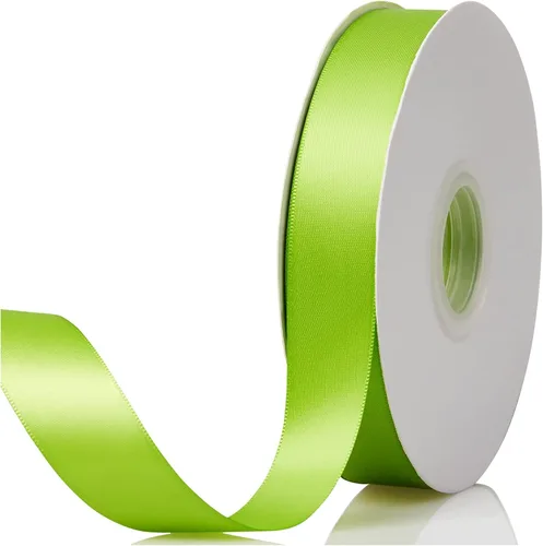 Vista 34 de 1-1/2"x50 Yards Apple Green Double Faced Satin Ribbon,Solid Color High Density Fabric Ribbon Rolls,Great for Gift Wrapping,Sewing,Crafts,DIY Bows