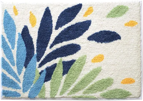 Vista 14 de Hi Space Alfombras de baño de 24 x 16 pulgadas con hojas para baño, antideslizante, lavable a máquina, suave, absorbente, bonita alfombra de baño