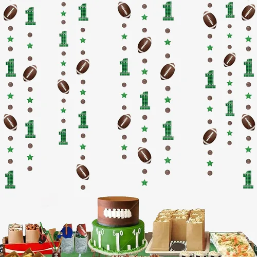 Vista 9 de Decoraciones de fiesta de arco iris, nube 3D, círculo, puntos, estrella, luna, rayo, guirnalda colorida para cumpleaños, baby shower, boda