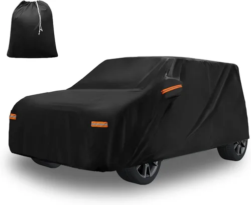 Vista 28 de X AUTOHAUX Funda de coche para Mini Cooper 2DR 2002-2021 210D-PU para exteriores, cubierta completa para todo tipo de clima, con cremallera