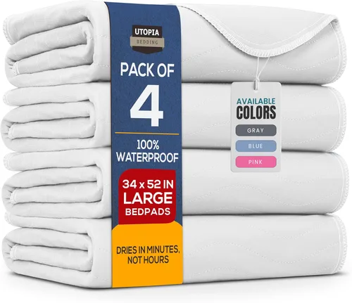 Vista 20 de Utopia Bedding Almohadillas lavables reutilizables 18" x 24" (Paquete de 4), almohadillas de cama impermeables de alta absorción para incontinencia