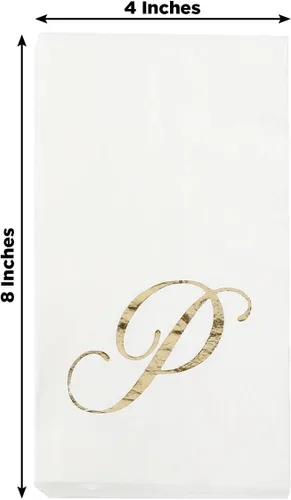 Vista 340 de Efavormart 50 Pack Servilletas de papel para fiestas de 2 capas suaves verde oliva con borde dorado de oro, servilletas para cenas, cócteles