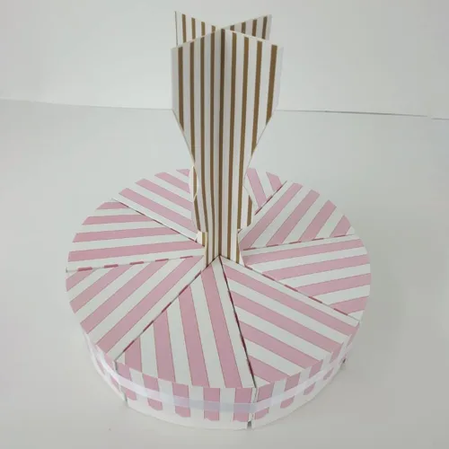 Vista 2 de Cajas de recuerdos de boda Carrusel Caja de papel de caramelo Caja de papel, cajas de golosinas de chocolate s Wrap s para boda aniversario