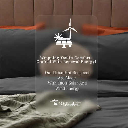 Vista 128 de URBANHUT Juego de sábanas de algodón egipcio de 1000 hilos tamaño completo, 4 piezas, suaves y transpirables, sábanas de hotel de lujo que se