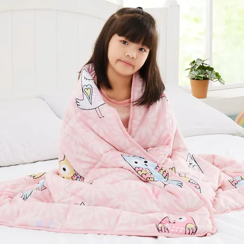 Vista 111 de Topcee - Manta con peso (3 libras, 36 x 48 pulgadas), refrescante, para dormir, perfecta para 20 a 40 libras, manta transpirable de tamaño de manta