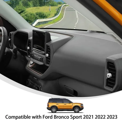 Vista 3 de Linskip Fundas de aluminio para perilla de ventilación compatibles con Ford Bronco Sport 2021-2024, kit de molduras de perilla de ventilación