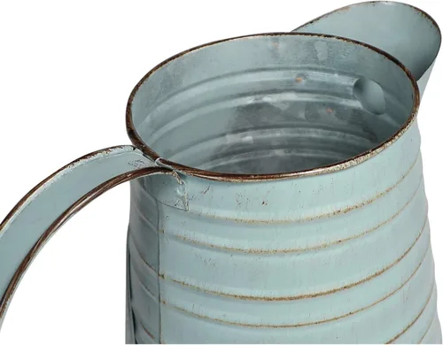 Vista 4 de APSOONSELL Jarrón de metal estilo Shabby Chic, jarra para flores, portaflores para decoración del hogar