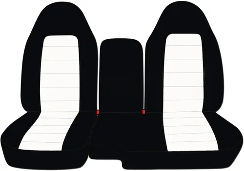 Vista 19 de Totally Covers Compatible con fundas de asiento de camión de dos tonos para Ford Ranger/Mazda Serie B 2004-2012 (banco dividido 60/40) con consola