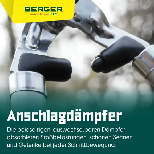 Vista 7 de BERGER - Cizalla Topiary 2510 con mango de madera de haya con cuchillas autoafilables, longitud 17.7 in