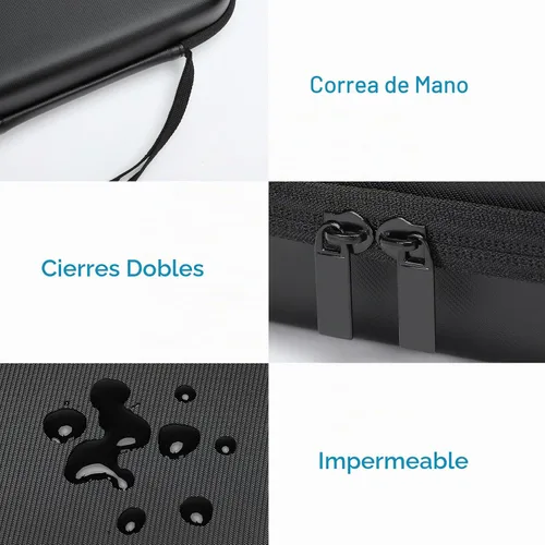 Vista 6 de MOSISO - Organizador electrónico de viaje compatible con adaptador de Funda de viaje compatible con Magic Mouse & Pencil Tarjeta SD Disco flash