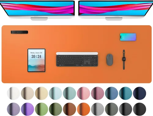 Vista 141 de Aothia - Protector de escritorio de cuero sintético grande, base antideslizante para mouse y superficie para escribir, impermeable, fácil de Agua