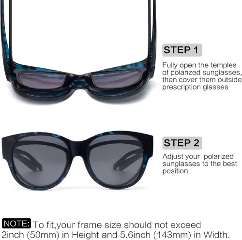 Vista 7 de Face Shadow Polarized Sunglasses Fit Over Glasses, Sunglasses for Women to Go Over Glasses UV Protection Lightweight
