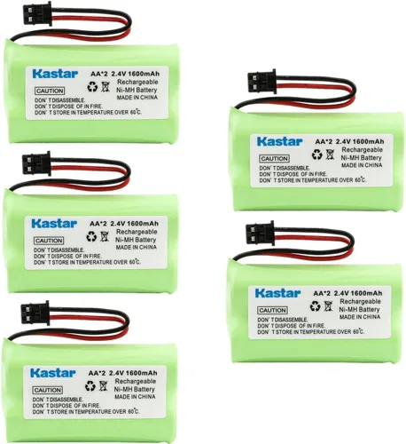 Vista 4 de Kastar Paquete de 1 batería recargable AAX2 2.4V 1600mAh MSM Plug Ni-MH para Uniden BT1007 BT-904 BBTY0700001 CEZAi2998 DCX150 DECT1500 D1484