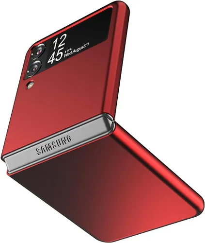 Vista 7 de Cresee Funda para Samsung Galaxy Z Flip 3 5G 2021, Slim Fit Matte PC Cover Phone Case para Galaxy Z Flip3 - Negro