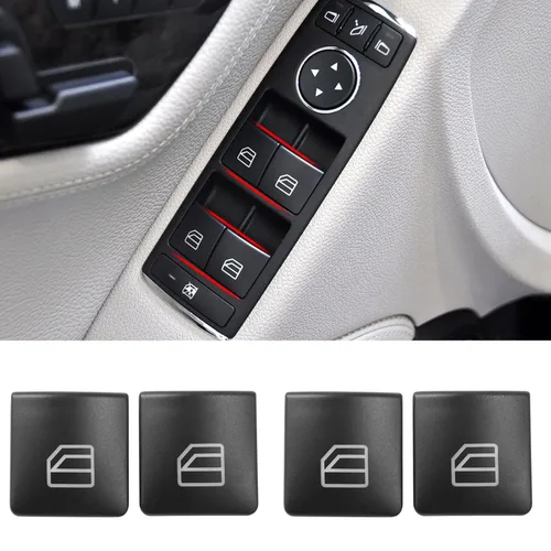 Vista 6 de Jaronx para cubiertas de botones del interruptor de ventana de Mercedes Benz, botones de interruptor de control de ventana eléctrica para Mercedes