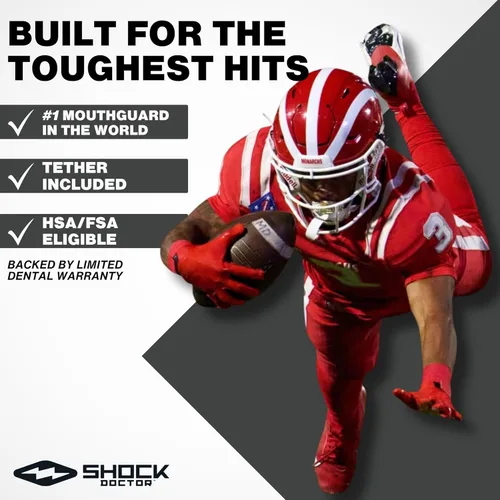 Vista 7 de Shock Doctor Gel Max - Protector bucal, protección resistente y ajuste personalizado, para adultos y jóvenes