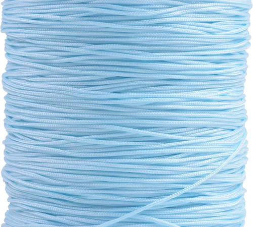 Vista 118 de KONMAY 1 rollo de cuerda de nailon de 150 yardas, trenzado de 0.016 in de nailon Shamballa Macramé/cordón de cuentas, cordón de nudo chino, cuerda