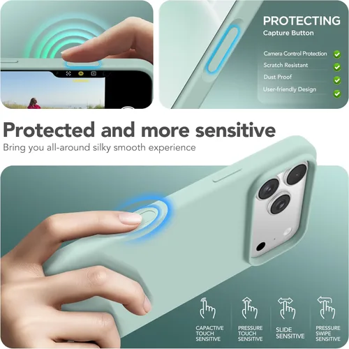 Vista 664 de GONEZ Funda magnética para iPhone 14, compatible con Magsafe, con protector de pantalla + protector de cámara, forro de microfibra antiarañazos