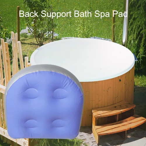 Vista 2 de Almohadilla de asiento elevador para spa y bañera de hidromasaje con ventosa, soporte de espalda para baño, cojín de masaje inflable suave, cómodo