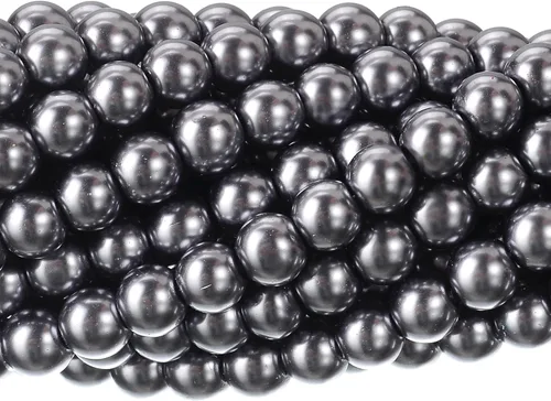 Vista 19 de RUBYCA 200 piezas de cuentas redondas de cristal checo satinado brillante pequeñas para hacer joyería 10mm Amatista Púrpura