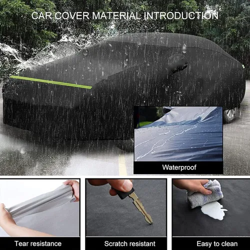 Vista 3 de Funda de coche compatible con DS DS3 DS4 DS5 DS7 protección para todo tipo de clima, impermeable, resistente al viento, a prueba de polvo, antinieve