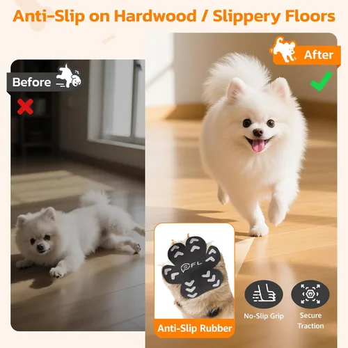 Vista 2 de Protección antideslizante para patas de perro para perros mayores, almohadillas para patas de perro con tracción, almohadillas autoadhesivas
