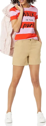 Vista 6 de Camiseta de manga corta con cuello redondo y ajuste clásico para mujer, paquete múltiple
