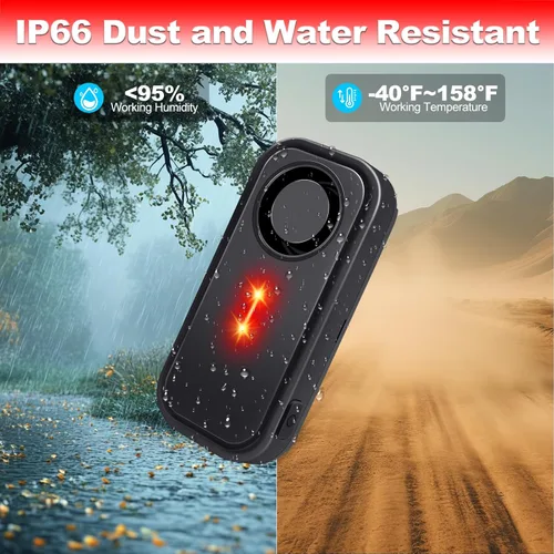 Vista 4 de Sistema de Alarma de Coche KCMYTONER, Alarma de Seguridad de 113dB con Sensor de Movimiento, Alarma Antirrobo para Vehículos, Luz LED Roja