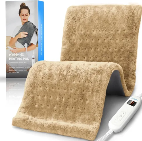 Vista 18 de RENPHO - Almohadilla térmica para dolor de espalda, cólicos, compatible con FSA, regalo de Navidad, almohadilla térmica eléctrica 12x24 pulgadas