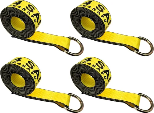Vista 28 de Mega Cargo Control 1 paquete de correas de lazo de anillo D, amarres de remolque negros de 2 pulgadas para ensamblajes de elevación de ruedas