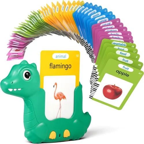 Tarjetas didácticas parlantes para niños pequeños de 1-3 años, juguetes de aprendizaje Montessori con 224 palabras, juguetes de habla de bolsillo
