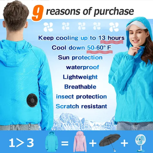 Vista 3 de YITIAOYU Cool Vest Cooling Fan Jacket Air Conditioned Clothes for Men Women Cooling Vest for Working, Outdoor Activities