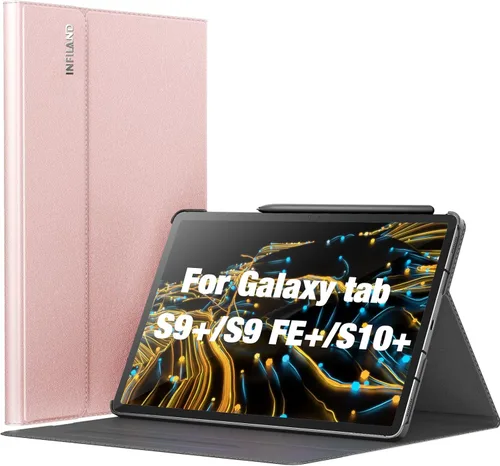 INFILAND Funda para Galaxy Tab S10+ Plus 2024, S9+ Plus, S9 FE Plus, funda de soporte multiángulo compatible con Samsung Tab S10 Plus/S9 Plus/S9 FE