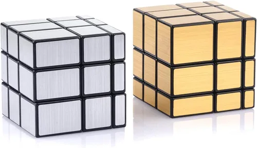 Vista 3 de D-FantiX Espejo magnético reflectante Speed Cube 3x3x3 y Shengshou espejo cubo conjunto