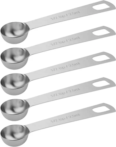 Vista 8 de 1 cucharadita (1/3 cucharada, 0.2 fl oz), cuchara medidora individual, solo cucharaditas individuales de acero inoxidable