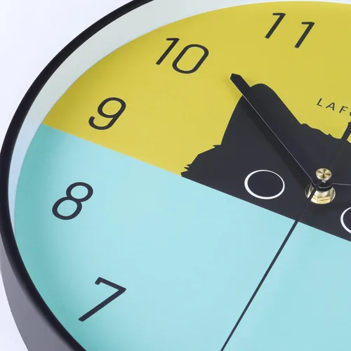 Vista 7 de Lafocuse Reloj de pared de 12 pulgadas, silencioso, con forma de gato, funciona con pilas, analógico, en color negro, para habitación de niñas